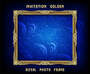 وکتور قاب عکس افقی منبت کاری با زمینه آبی